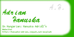 adrian hanuska business card